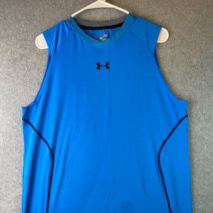 Under Armour Men's Heatgear Sleeveless Large Blue
